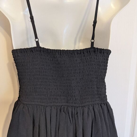 Nwt BOG COLLECTIVE black dress with padded bra velour top size M @Y - Picture 9 of 15